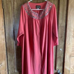 Bob Mackie Wearable Art zip front Housedress size 2X